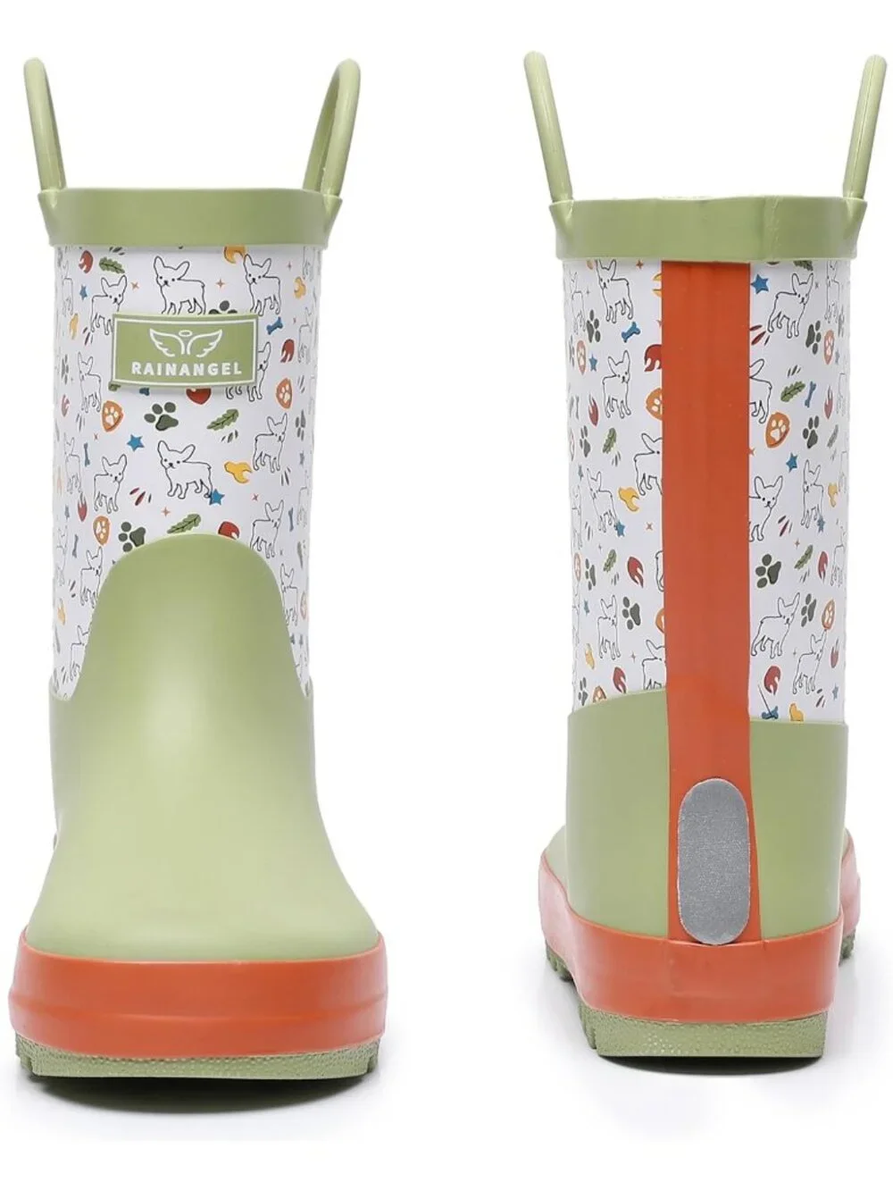 Waterproof Toddler Rain Boots with Easy-On Handles | Fun Printed Kids Outdoor